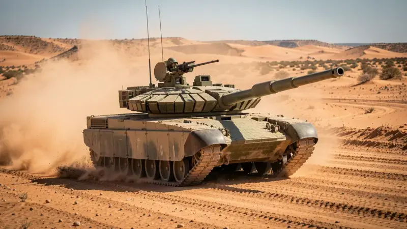 Tanque Leopard 2E del Ejercito de Tierra espanol en maniobras militares