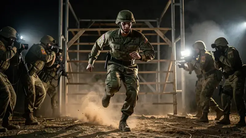Candidatos a academia militar espanola en pruebas fisicas de seleccion